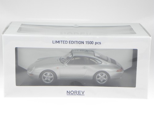 Porsche 911 993 Carrera 1993 plata coche en miniatura 187591 Norev 1:18 - Imagen 7 de 7