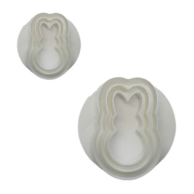 BUNNY RABBIT SET OF 2 SIZE CONCHA COOKIE CUTTER MEXICAN SWEET BREAD STAMP PR1796