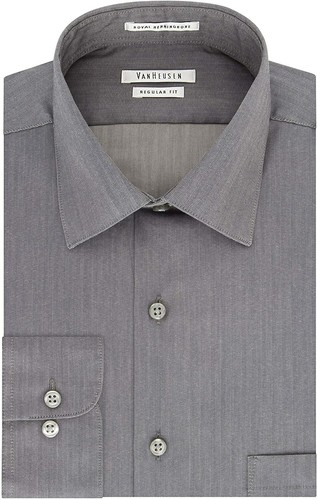Solid Spread Collar Dress Shirt | eBay