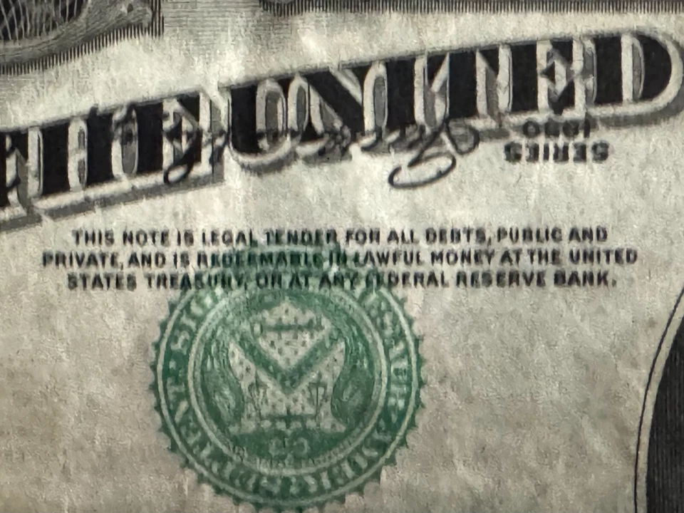 RARE 1950 $10 Error Bill – Multiple Upside Down Prints, Near Mint Condition NR - Image 4 of 4