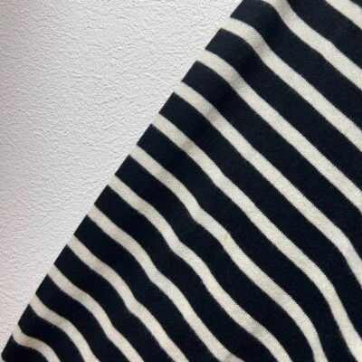 Yohji Yamamoto Y'S Wool striped cable docking design long knit