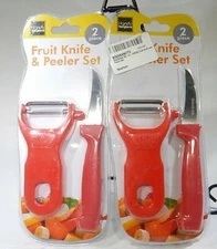 Paring Knife and Peeler Set Ultra Sharp Lightweight for Veggie Fruit 2 Pack TF