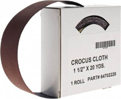 1-1/2'' x 20 Yd Crocus Shop Roll Fine Grade, J Weighted Cloth Backing