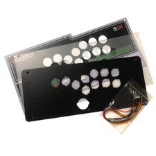 Clear Plexi Cover + Metal Plate Conversion For QANBA Obsidian Pearl Fight Stick