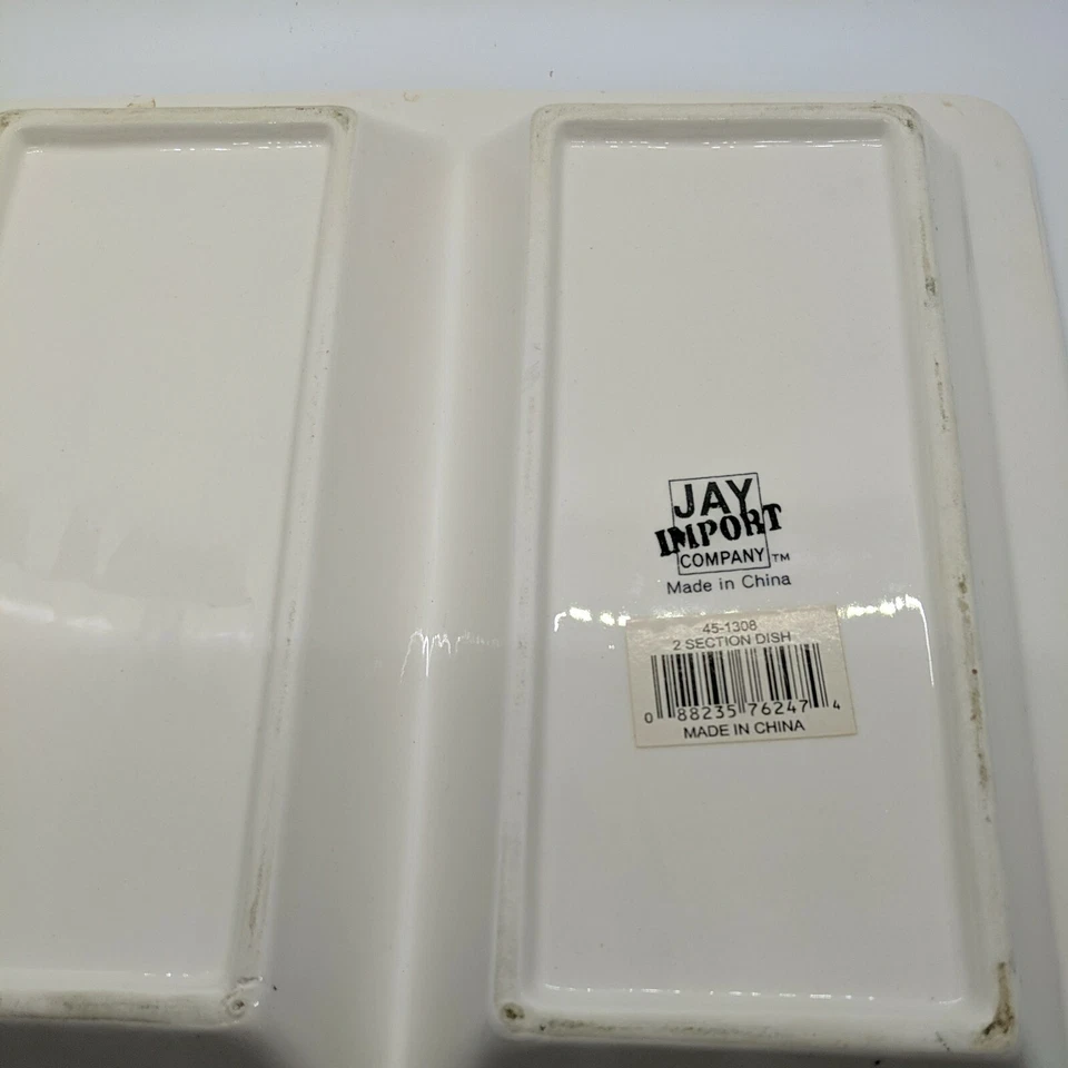 11" Rustic decorator rooster plate by Jay Imports - 2 Section Dish.  - Image 4 of 4