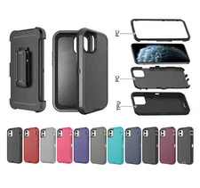 For iPhone 11 Shockproof Heavy Duty Hybrid Defender Rugged Case with Holster