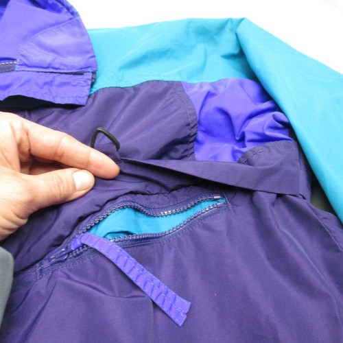 Giacca Columbia Vintage Donna XL Viola Radiale Full Zip Gizzmo Colorblock Shell - Foto 8 di 16