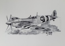 Spitfire Aeroplane Postcard Aircraft Aviation Military Memorabilia 🇬🇧