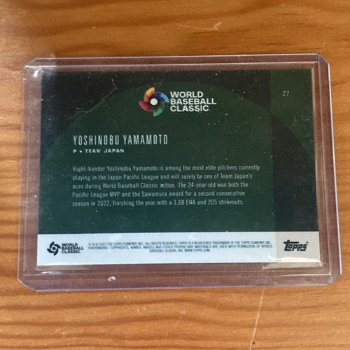 🔥Yoshinobu Yamamoto /99 2023 Topps World Baseball Classic WBC Blue Japan/LA 🔥 - 第 3/3 張圖片