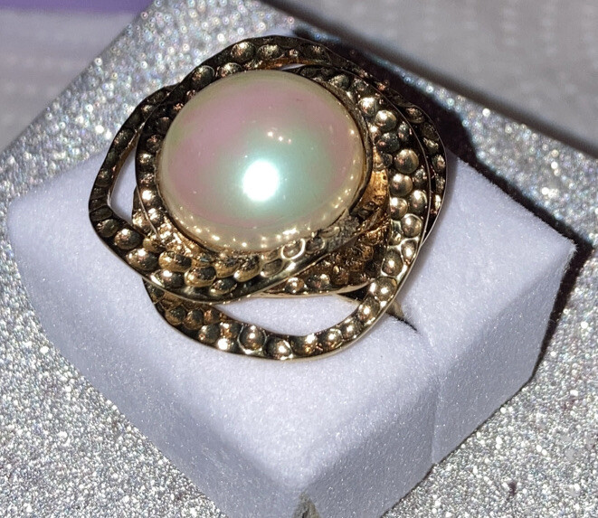 Majorca Vintage Statement Mabe Pearl Ring