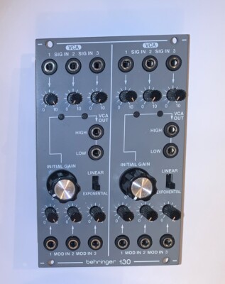 Behringer System 100 130 Dual VCA Eurorack Synth Module W/ Ribbon Cable & Screws