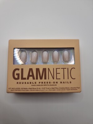 A018 - Glamnetic Press On Nails   Creamer | UV Finish Neutral Ombre Kurze