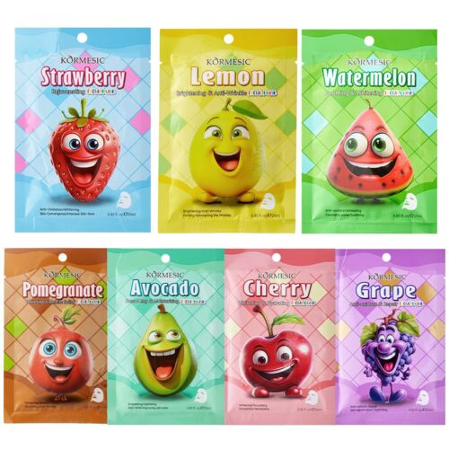 Fruit Face Mask Facial Mask for Kids Hydrating Face Masks Skincare Set Sheet ...