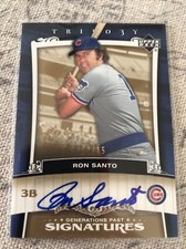 2005 Upper Deck Trilogy Generations Past Gold Signature Ron Santo /15 Cubs HOF