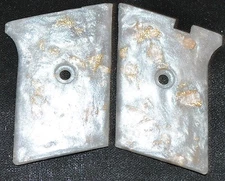 Phoenix Arms Raven 25 ACP pistol grips flip safety pearl with gold leaf plastic