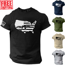 USA American Flag 2nd Amendment 2A T Shirt, Patriotic, Veteran, Mens, Freedom