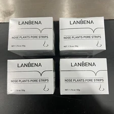 4 X Lanbena Nose Plants Pore Strips 100 Count  1.76 oz  50g SEALED