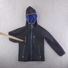 Decathlon jacket Boys Size 8 Hike 900 Black Blue Soft