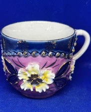 Vintage Raised Floral Gold Trim Luster " A Present from Ireland" Teacup