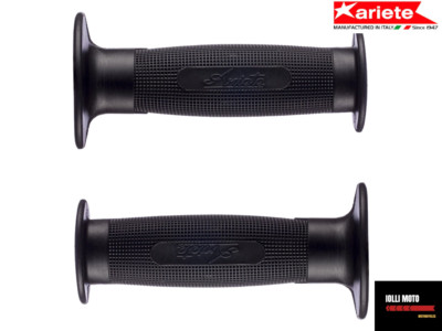 Paar Handgriffe Schwarz Moto Ariete 01604 / Cfn Type OLD Scrambler Cafe' Racer