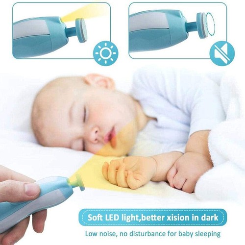 Electric Baby Nail Trimmer Infant Newborn Safe Grinder Clipper Nail File Tools - Picture 4 of 15