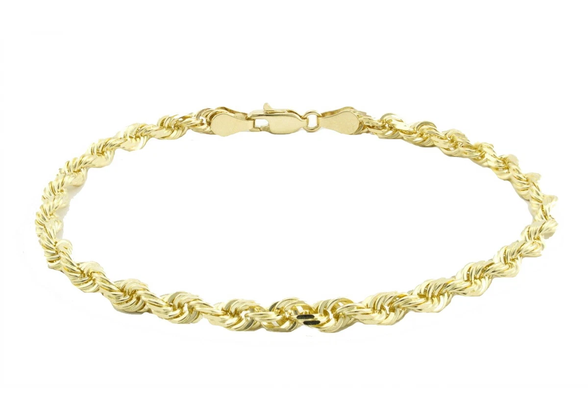 Rope chain bracelet 18k yellow gold sale