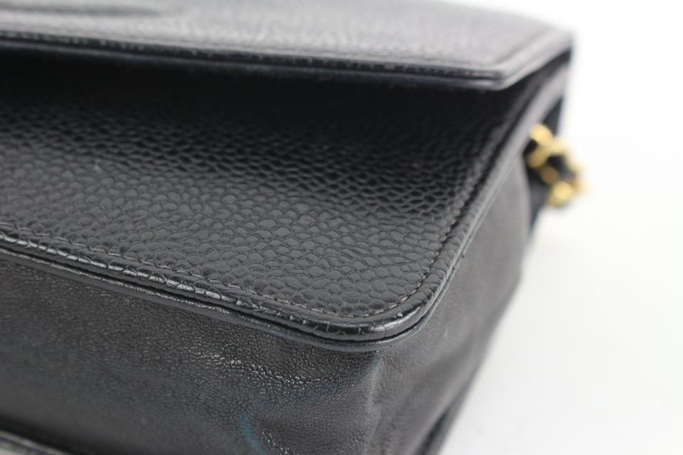 Vintage Chanel Timeless Wallet in Black Caviar Leather from France - Ruby  Lane