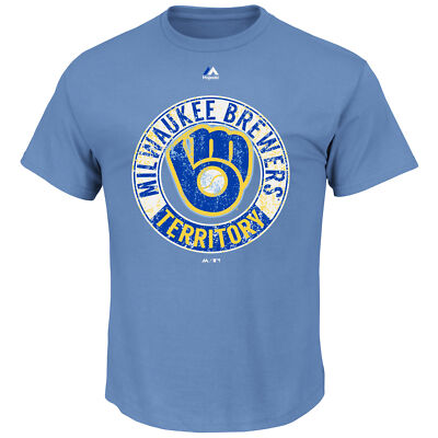 Chemise Columbia Tamiami Pour Homme - Milwaukee Brewers MLB - Manches Courtes - Taille M - Neuve