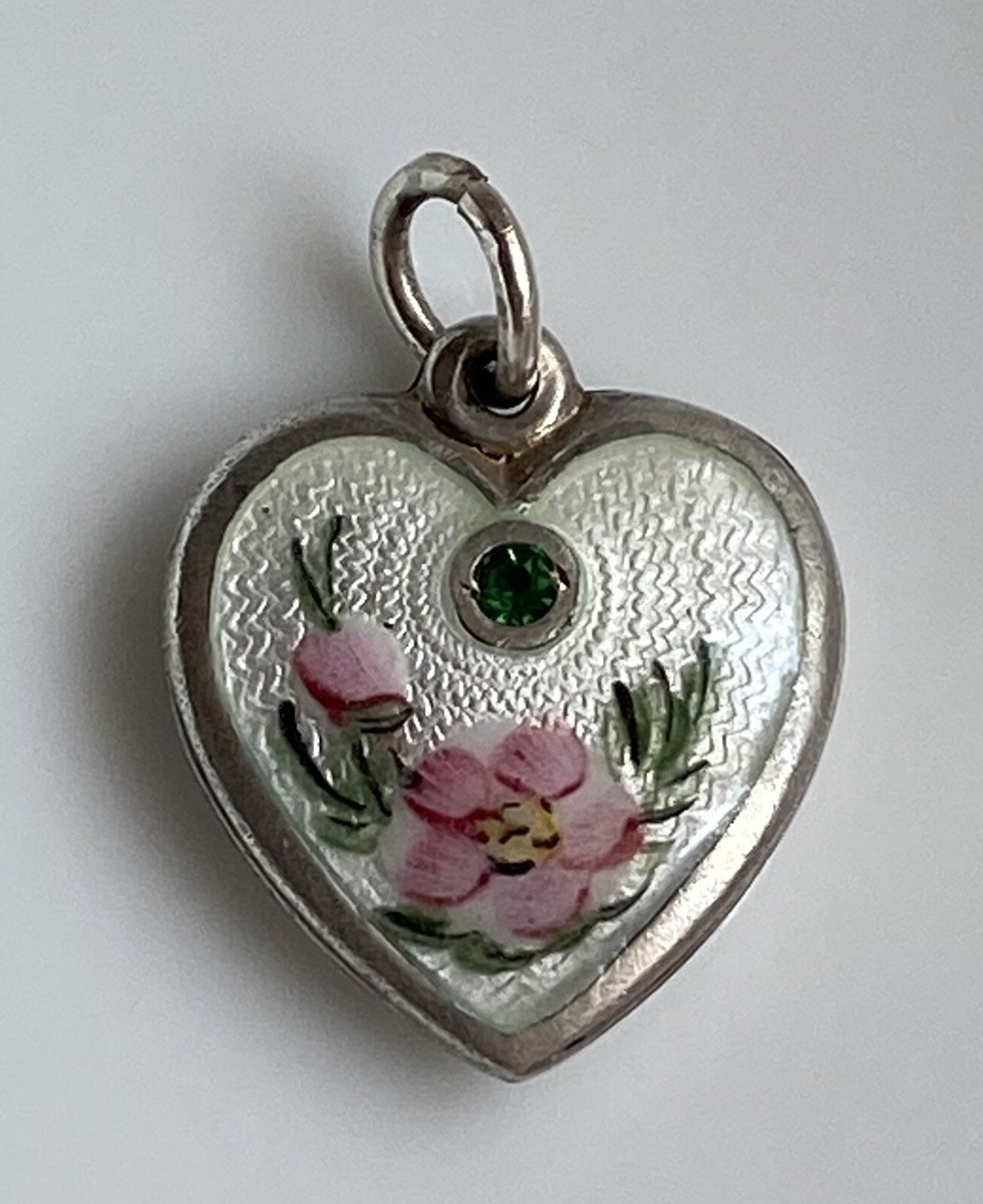 Vintage Walter Lampl Sterling Silver May Emerald Hawthorn