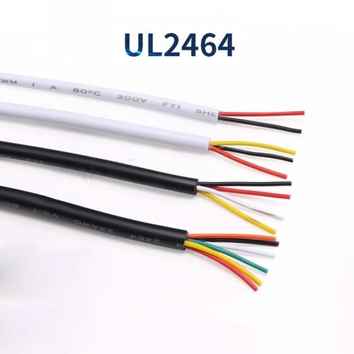 UL2464 Signal Kable 24AWG 80℃ 300V Weiß Schwarz PVC Draht Elektro Stromleitung - Picture 4 of 7