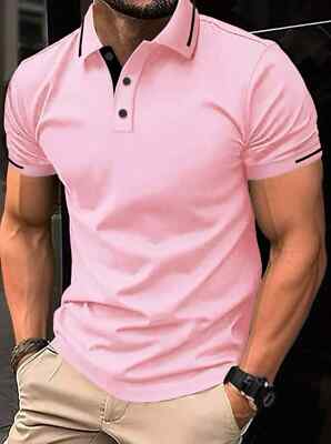 Camisa Camisetas Polo Pullover de Moda Elegante Ropa Casual Para Hombres Algodón