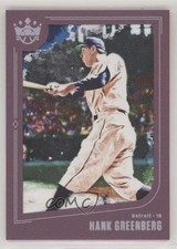 2019 Panini Diamond Kings Plum Framed Hank Greenberg #2 HOF 0f4i