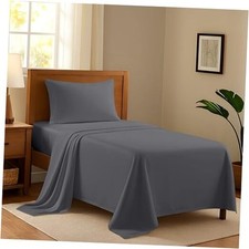 100 Egyptian Cotton Bed Sheet Set - Luxury 600 Thread Count Twin XL Dark Grey