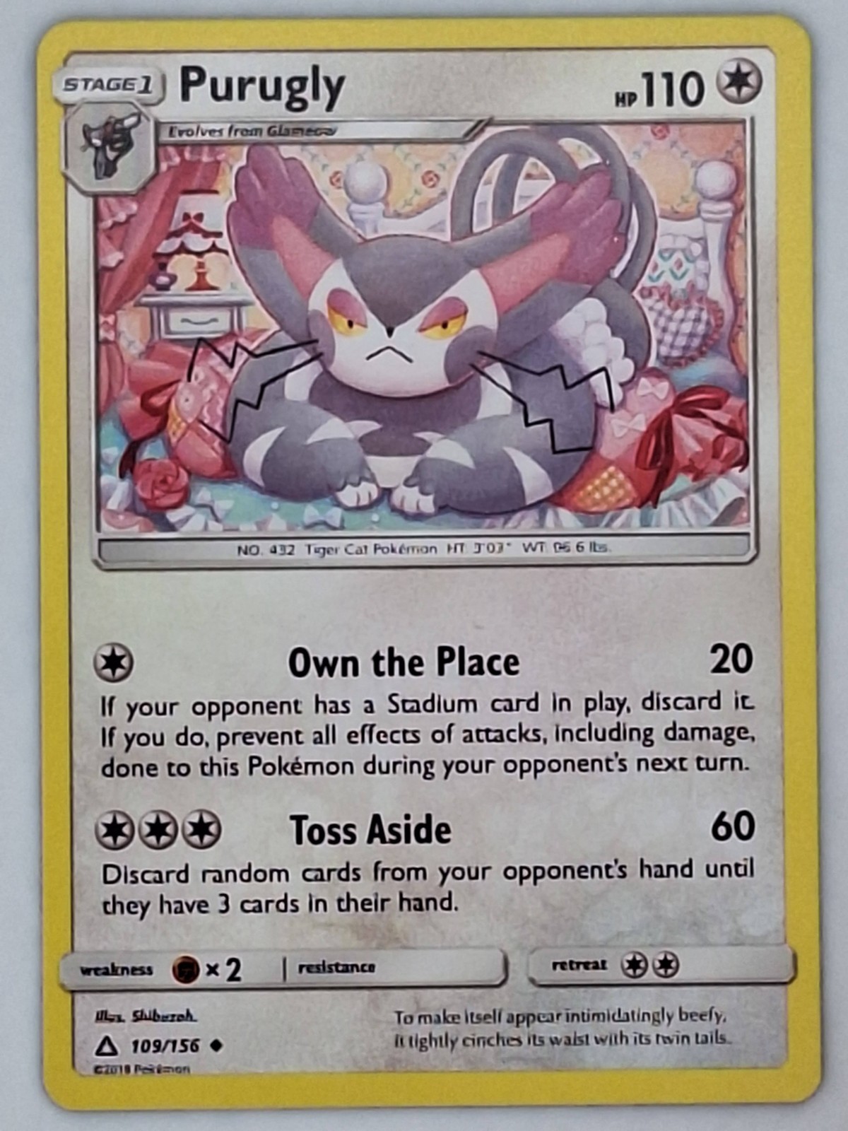 Purugly 109/156 Pokemon - Sun & Moon Ultra Prism MP