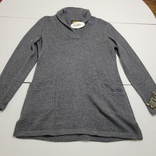 Fashion Forum Debr Ann Womens Small Sweater Dress Grey Alpaca Long Sleeve Pocket