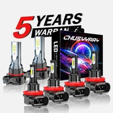 For Chrysler Town & Country 2010-2016 6X Combo LED Headlight Fog Light Bulbs