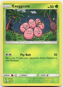Exeggcute SM119 Sun & Moon Black Star Promo Holo