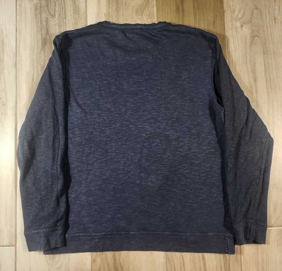 Top LACOSTE Para Hombre Grande Ropa para Dormir Azul Manga Larga Algodón Blnd Bolsillo Canguro Foto 2 de 4