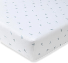 Essential Organic Cotton Fitted Crib Sheet, Breathable for Boy Girl Standard Cri