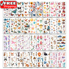 Tattoos for Kids, 350 Mixed Styles 37 Sheets Temporary Tattoos Stickers Set G