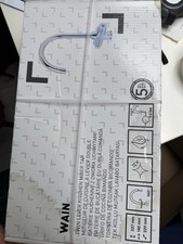 Wain Chrome effect Kitchen Twin lever Tap Separate hot and cold water controls