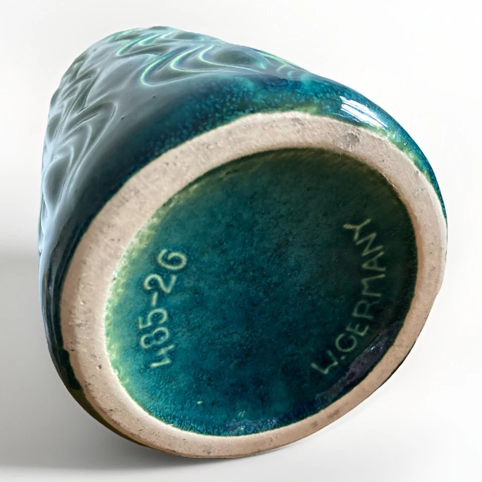 Scheurich Vase im "Zwiebeldesign" Grün Türkis 285-26 Midcentury 70er - Bild 4 von 4