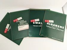 Lot Keuffel Esser Tracing Paper Sheets Albanene, Swallow, 8.5x11