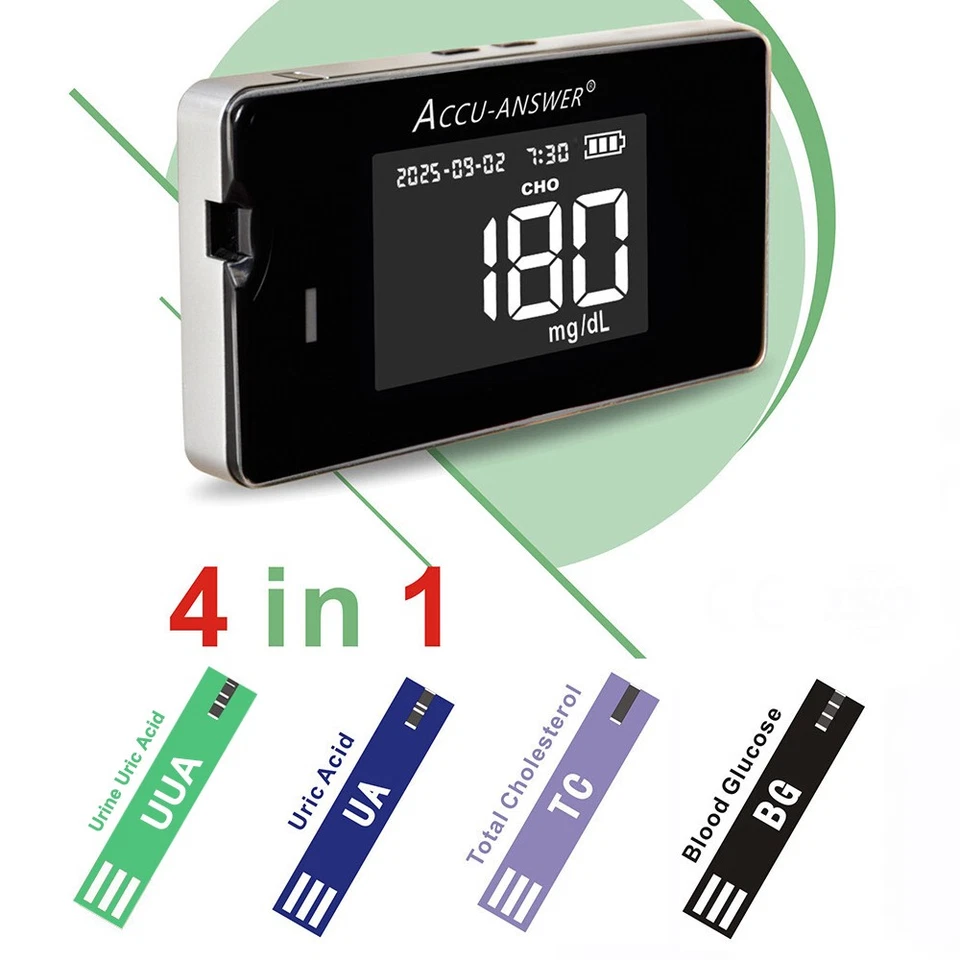 Multifunction Monitor Blood Uric Acid Test BG Urine Uric Acid Total Cholesterol - Image 4 of 4
