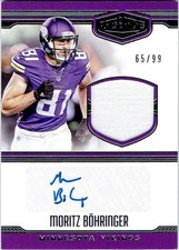 2016 Panini Plates & Patches Rookie Auto MORITZ BOHRINGER #41 #65/99 Vikings RC