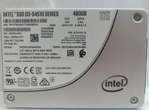 480GB Intel S4510 SSD SATA 6Gb/s 2,5" XCV10110 SSD SATA III SSDSC2KB480G8