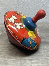 Vintage Pressed Steel Spinning Top 1940  s Wyandotte