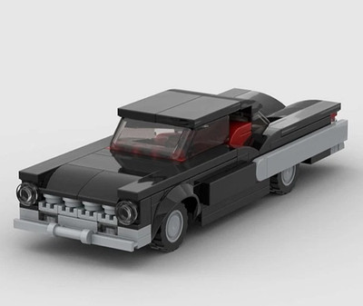 Custom MOC Lego Black Ford Thunderbird Classic Car 136 Piece Building Brick Car