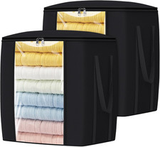 120L Extra Large Blanket Clothes Storage Bags, Gray, 2 Pack  Foldable Blanket S