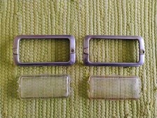1959 Chevy Impala Oem Guide Reverse Back Up Light Glass Lens W Bezel Trim Pair